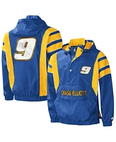 Starter Men's Royal/Yellow Chase Elliott Impact Half-Snap Pullover Jacket