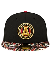 New Era Men's Black Atlanta United Fc Element Tech Pack 59FIFTY Fitted Hat