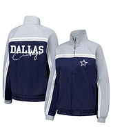 G-iii 4her By Carl Banks Women's Navy Dallas Cowboys Post Game Full-Zip Track Jacket