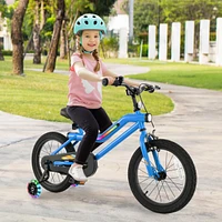 Kids Bike Led Lighted Adjustable with Training Wheels Perfect for 4-7 Years Old Kids