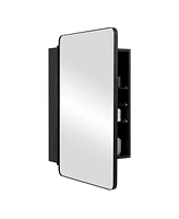 Multi-Functional Bathroom Mirror Cabinet with Adjustable Shelves