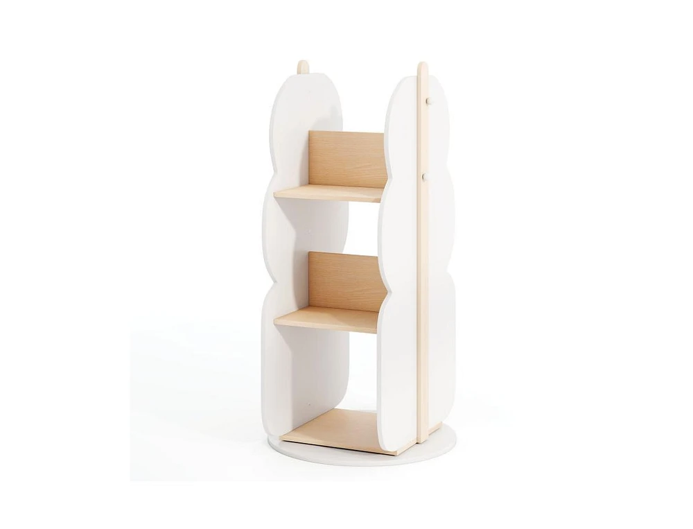 Rotating Bookshelf Toy Storage Organizer with 5 Shelves for Easy Access and Fun Organization