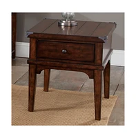 Aspen Skies End Table in Russet Brown