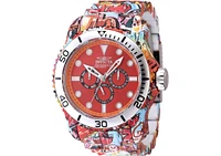 Invicta Men's 47853 Pro Diver Quartz Chronograph Black, Orange, Red Dial Watch