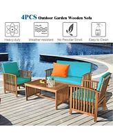 4-Piece Patio Furniture Set Comfortable and Stylish Outdoor Seating for Your Garden or Patio