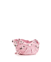 Pre-Owned Balenciaga Xs Le Cagole Giant Studs Shoulder Bag Bb Denim