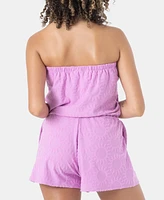 Roxy Juniors' Special Feeling Strapless Romper Swim Cover-Up