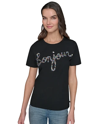 Karl Lagerfeld Paris Women's Jewel Bonjour T-Shirt