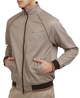Ben Sherman Men's Regular-Fit Houndstooth Check Full-Zip Track Jacket
