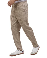 Ben Sherman Men's Regular-Fit Houndstooth Check Tricot Track Pants