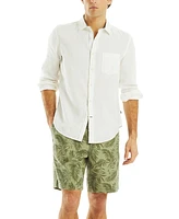 Nautica Men's Pleated Leaf Print 8-1/2" Shorts