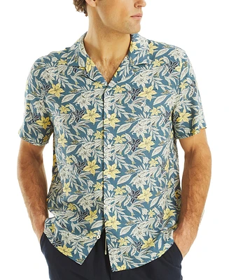Nautica Men's Floral Button-Up Camp Shirt