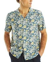 Nautica Men's Floral Button-Up Camp Shirt