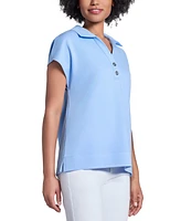 Jones New York Women's Serenity Knit Polo-Collar Top