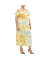 City Chic Plus Cady Print Dress
