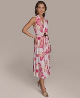 Donna Karan New York Women's Floral-Print A-Line Dress