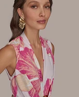 Donna Karan New York Women's Floral-Print A-Line Dress