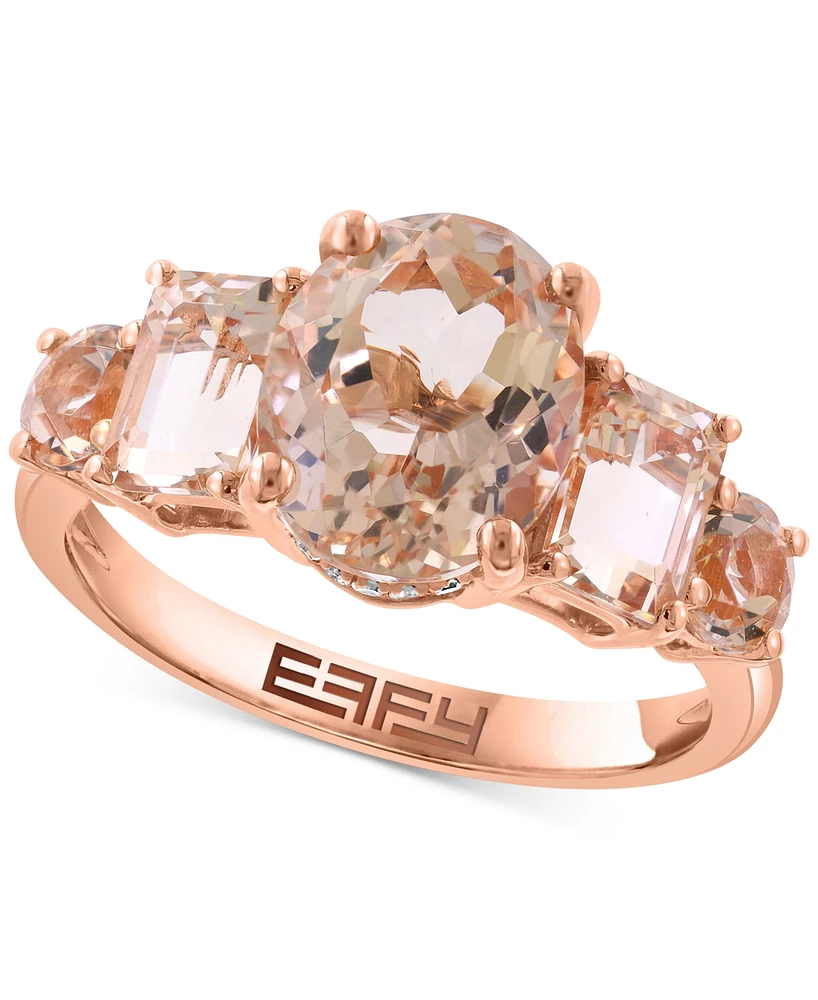 Effy Morganite (4 ct. tw.) & Diamond (1/20 ct. t.w.) Ring in 14k Rose Gold