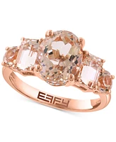 Effy Morganite (4 ct. tw.) & Diamond (1/20 ct. t.w.) Ring in 14k Rose Gold