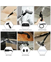Handheld MultiPurpose Steam Cleaner with 17 Pieces, 350ml Large Capacity Steam Mop Continuous Fill water, Portable Chemical-Free Steamer for Home Use