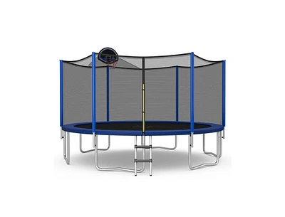 Outdoor Recreational Trampoline with Enclosure Net