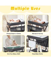 Gouun Portable Adjustable Height Newborn Nursery Organizer with wheel