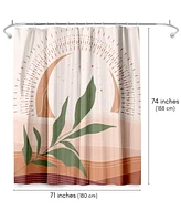 71x74 Boho Desert Shower Curtain - 100% Polyester - Water-Resistant Bath Curtain