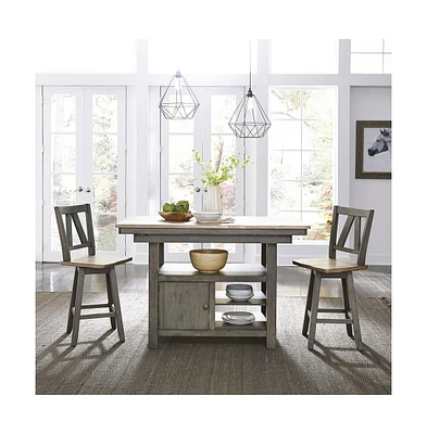 Counter Height Swivel Chair (Rta)-Set of 2