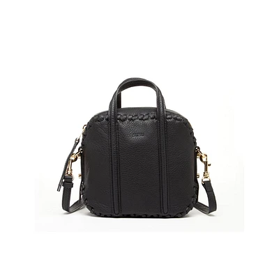 Susu The Evelyn Black Leather Crossbody Bag