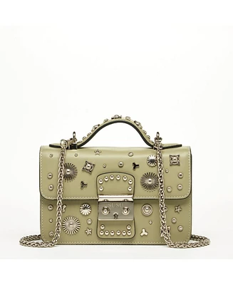 Susu The Hollywood Leather Crossbody Bag Sage Green