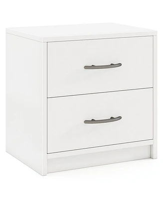 2 Drawer Nightstand with Storage for Living Room