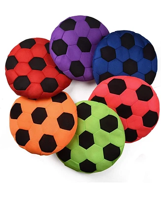 Bintiva Cushioned Spot Markers - Set of 6 Washable Seating Cues in Bright Colors - Large 14 Diameter