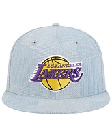 New Era Men's Denim Los Angeles Lakers Injection Denim Patchwork 9FIFTY Snapback Hat