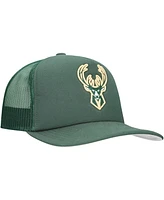 Mitchell & Ness Men's Hunter Green Milwaukee Bucks Core Evergreen Otc Trucker Adjustable Hat