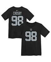 Nike Preschool Maxx Crosby Black Las Vegas Raiders Player Name Number T-Shirt