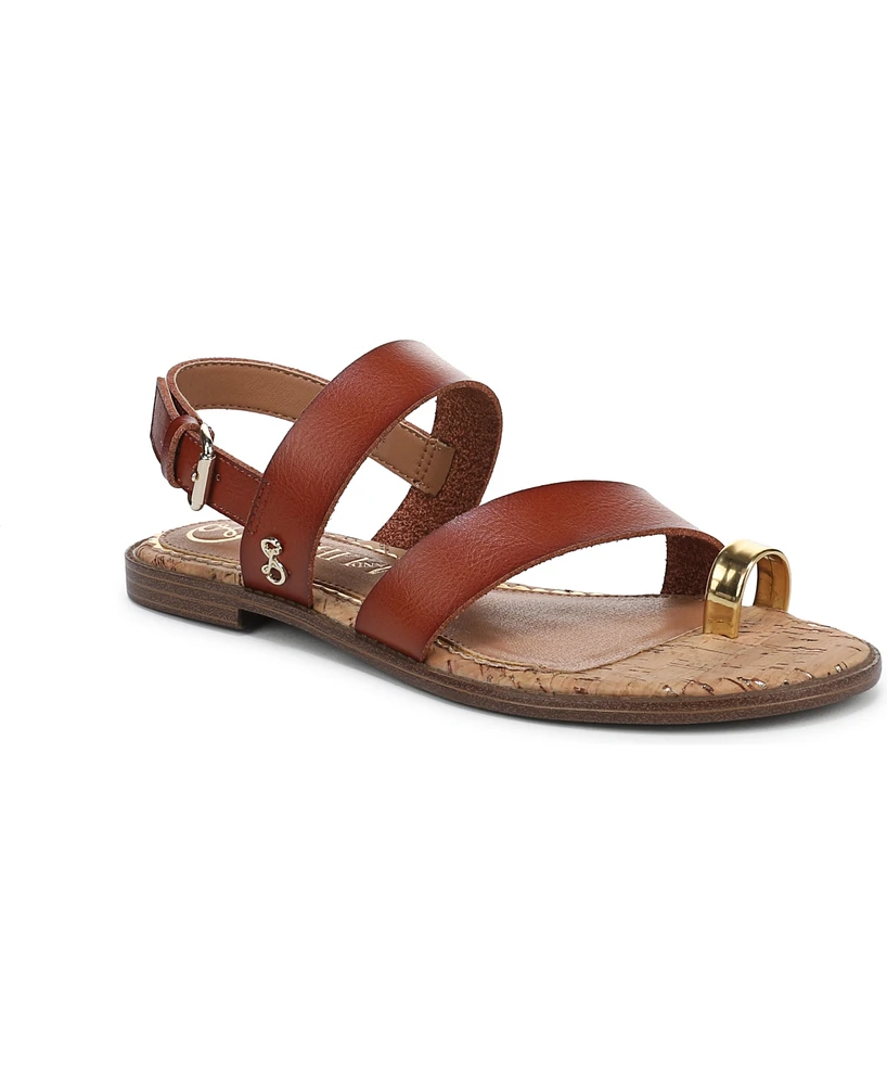 Sam and Libby Women's Perris Toe Loop Strappy Flat Sandals