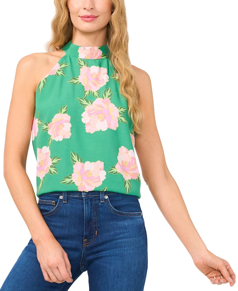 CeCe Women's Floral Print Halter Top