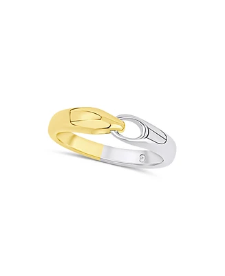 And Now This Two Tone Interlocking Statement Ring