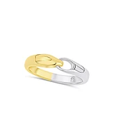 And Now This Two Tone Interlocking Statement Ring