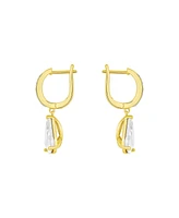 And Now This Clear Crystal Drop Hoop Earrings