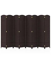 8-Panel Folding Room Divider Portable and Adjustable Privacy Screen for Home or Office