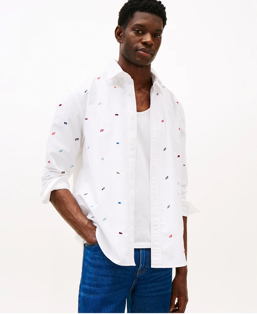 Tommy Hilfiger Men's Relaxed-Fit Embroidered Oxford Shirt