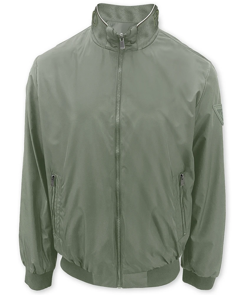 Point Zero Men's Water-Repellent Full-Zip Bomber Windbreaker