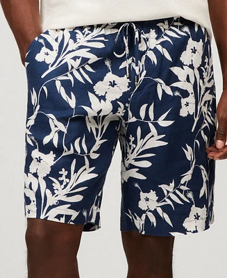 Tommy Hilfiger Men's Relaxed-Fit Tropical Linen Shorts