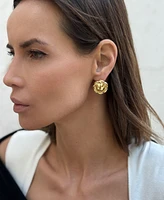 Adornia Gold Round Rope Stud Earrings