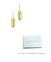 Adornia Gold Cubic Zirconia Elongated Hexagon Huggie Earrings