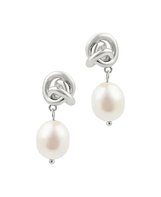 Adornia Freshwater Cultivated Pearl Knot Earrings