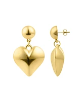 Adornia Gold Puffy Heart Drop Earrings