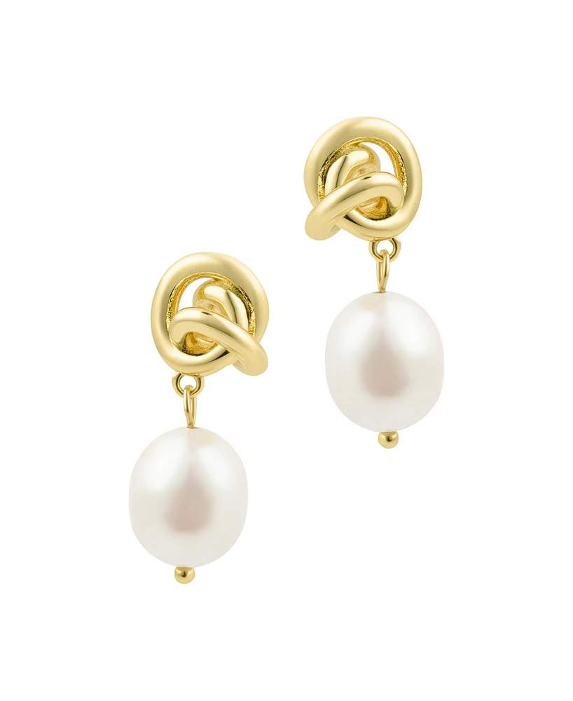 Adornia Freshwater Cultivated Pearl Knot Earrings