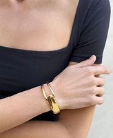 Adornia Gold Overlapping Open Cuff Bracelet